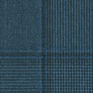 Slate Blue/Royal Blue Boucle Mock Glen Check (Plaid)