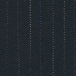 Navy Narrow Stripe With Plum Deco