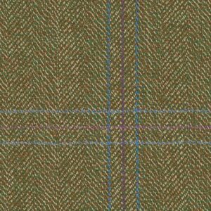 Olive/Tan Mix Herringbone With Tramline Windowpane