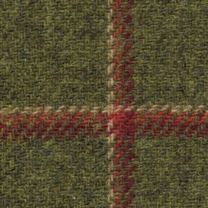 Olive Green With Burnt Orange Tonal Windowpane