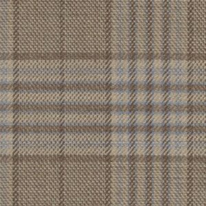 Tan Tonal Check (Plaid) With Slate Blue Deco